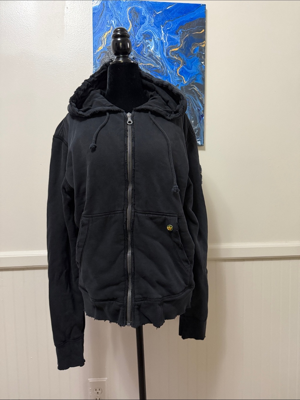 Ever Black Zip-Up Hooded Sweatshirt